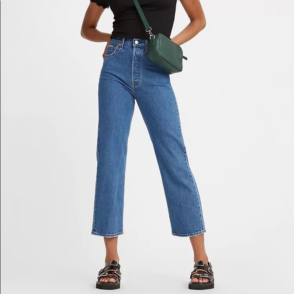 Levis Ribcage ankle straight jeans